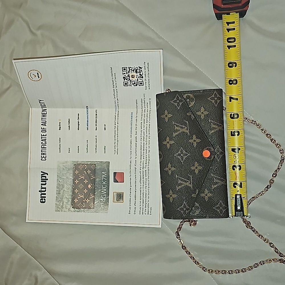 AUTHENTIC LOUIS VUITTON Orange Sunset Monogram Josephine Wallet - Picture 8 of 10